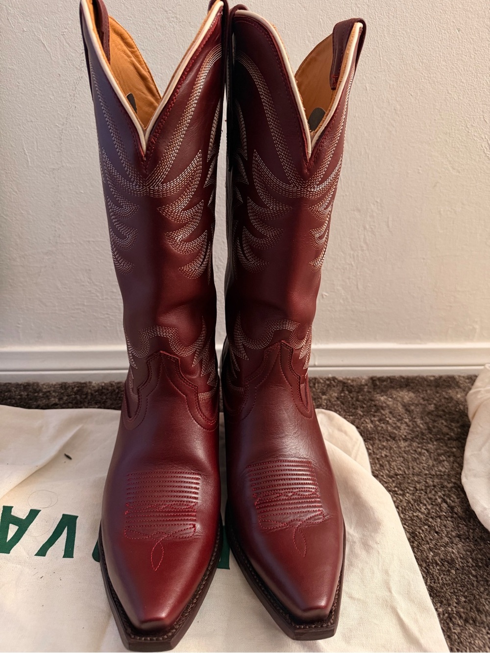 Tecovas The Annie Women's Size 10B Scarlet Red Cowhide Leather Cowgirl Boots